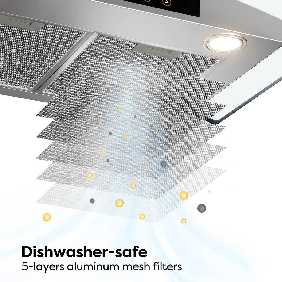 CIARRA Wall Mount Range Hood 30 inch 450 CFM with WIFI/Voice Control CAS502W75