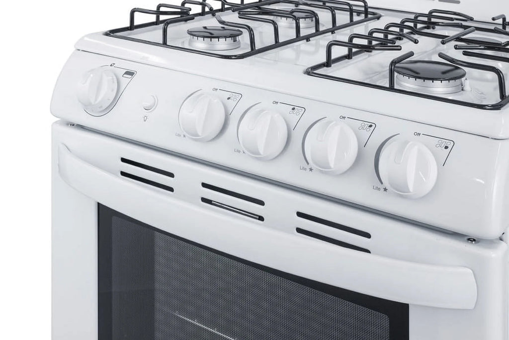 24" Wide Gas Range, White
