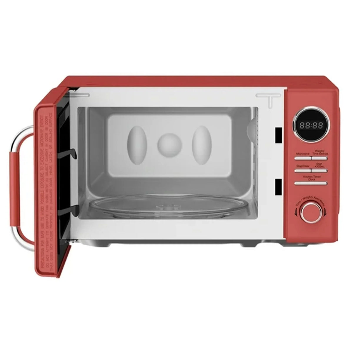 Magic Chef 0.7 Cubic Feet 700 Watt Classic Retro Countertop Microwave, Red