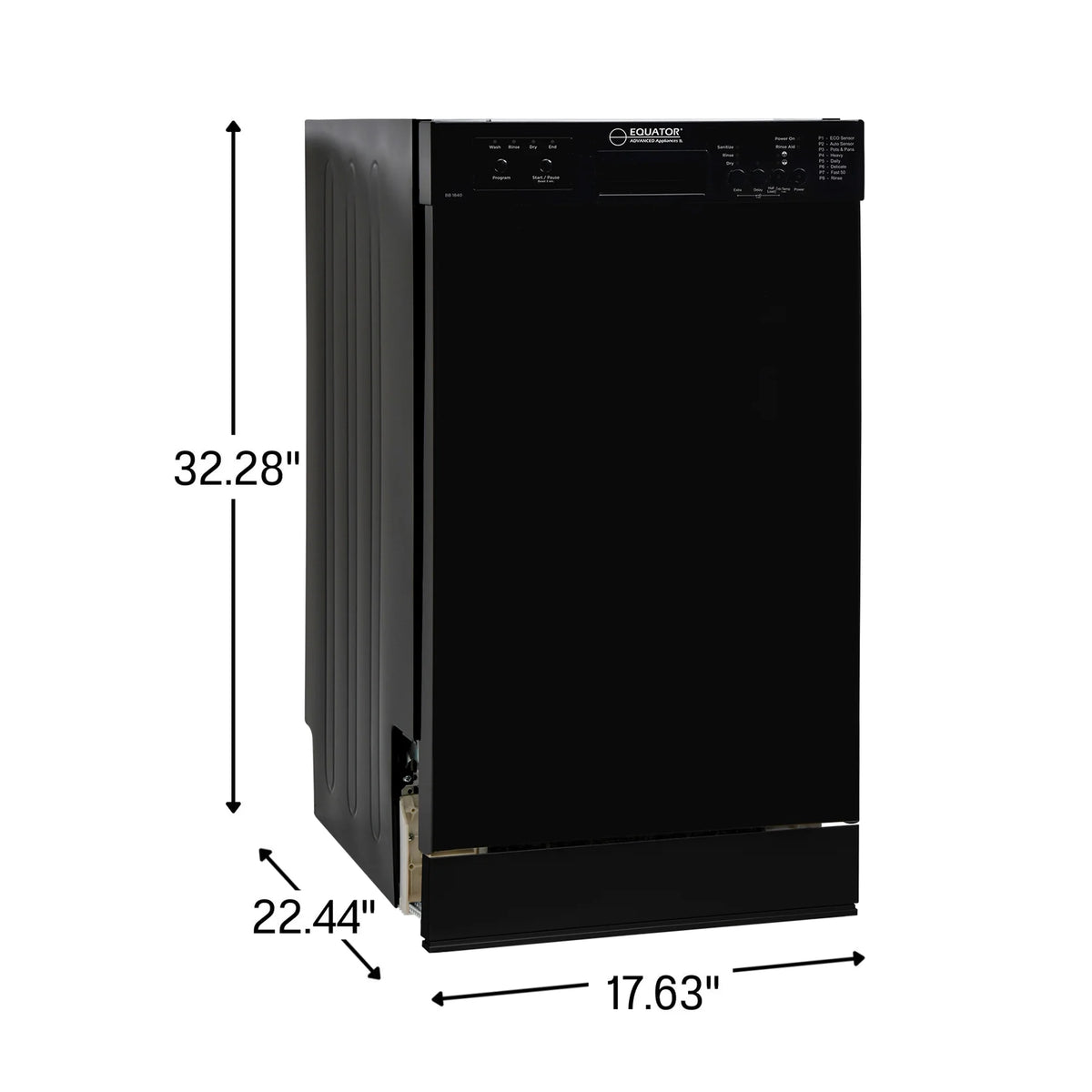 Equator 18 in Dishwasher 10 place QUIET 110V E-Star ADA+3/4 HP Garbage Disposer