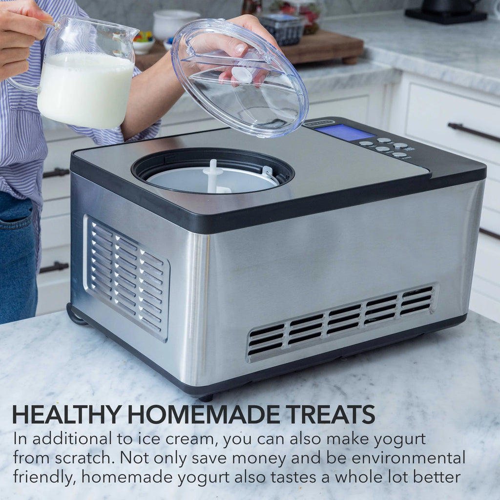 Whynter 2 Quart Capacity Ice Cream Maker Yogurt Incubator, Stainless Steel Bowl