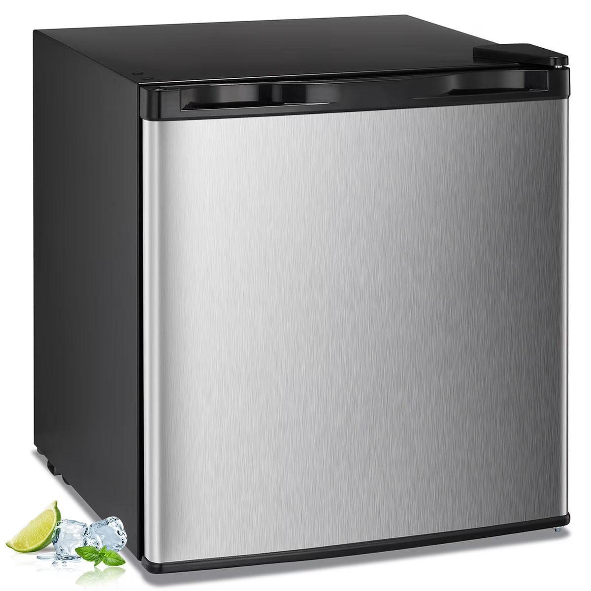 WAA Mini Freezer,1.1 Cu.ft Upright Freezer with Reversible Single Door,Removable Shelves,Small Freezer with Adjustable Thermostat for Home/Kitchen/Office (White)