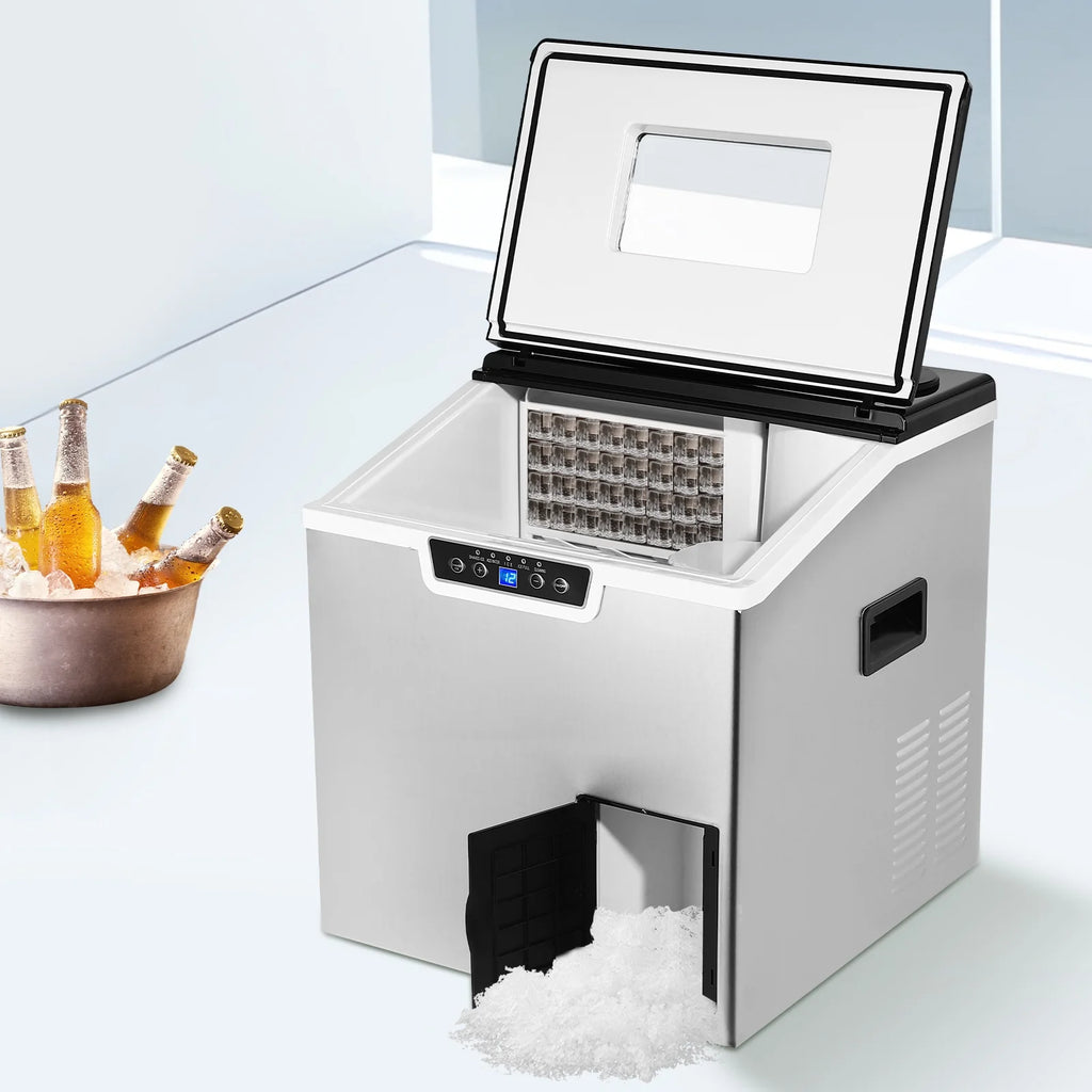 Corded Electric Ice Cube Maker, Tabletop Ice Maker, Crushed Ice and Ice Cube Maker ZBS-20 with LCD Display