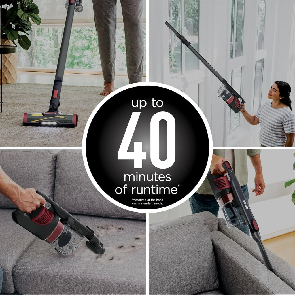 Restored Shark WZ250RD Pet Pro Cordless Stick Vacuum with PowerFins Brushroll, XL Capacity, Self-Cleaning BrushRoll, Red (Certified)(Refurbished)