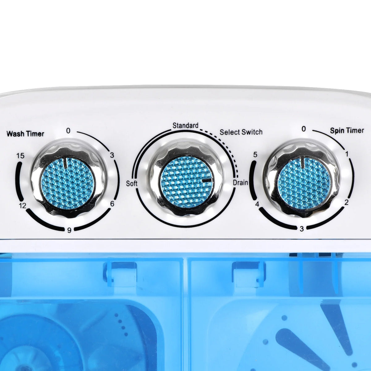 SuperDeal Compact Lightweight Twin Tub Washing Machine Top Load 6lbs Washer 4lbs Dryer