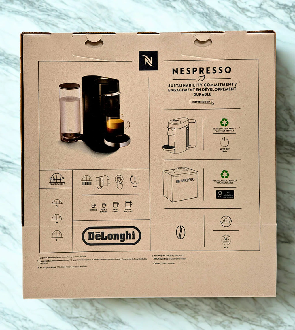 VertuoPlus Coffee and Espresso Machine - 60 oz Water Tank - Matte Black