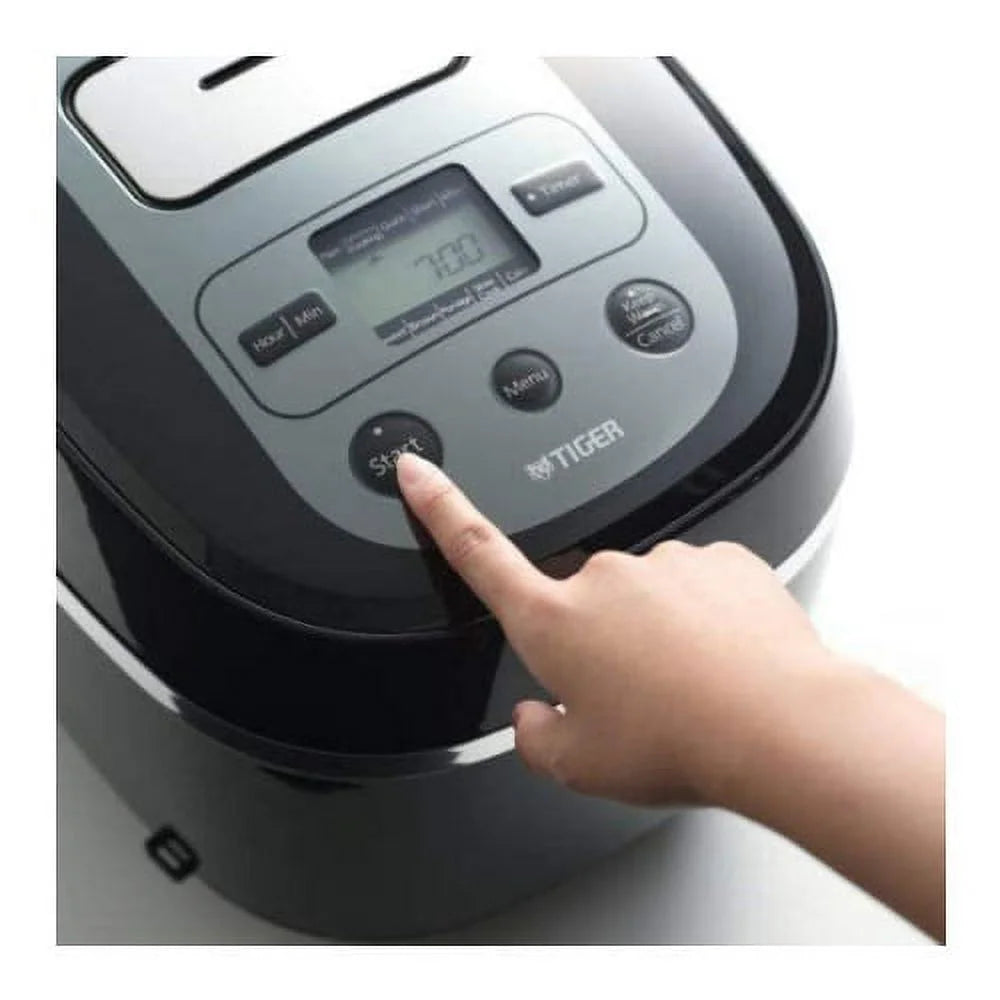 Tiger JBX-A18U 10-Cup Capacity Easy-to-Clean Micom Electric Rice Cooker (Black and Stainless Steel)