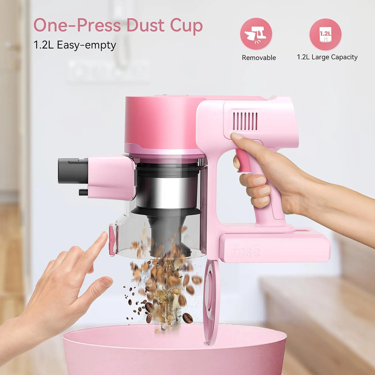 INSE Cordless Vacuum Cleaner, 6 in 1 Powerful Suction Stick ?Vacuum for Home Hardfloor Carpet Pet Hair, S11 Pro
