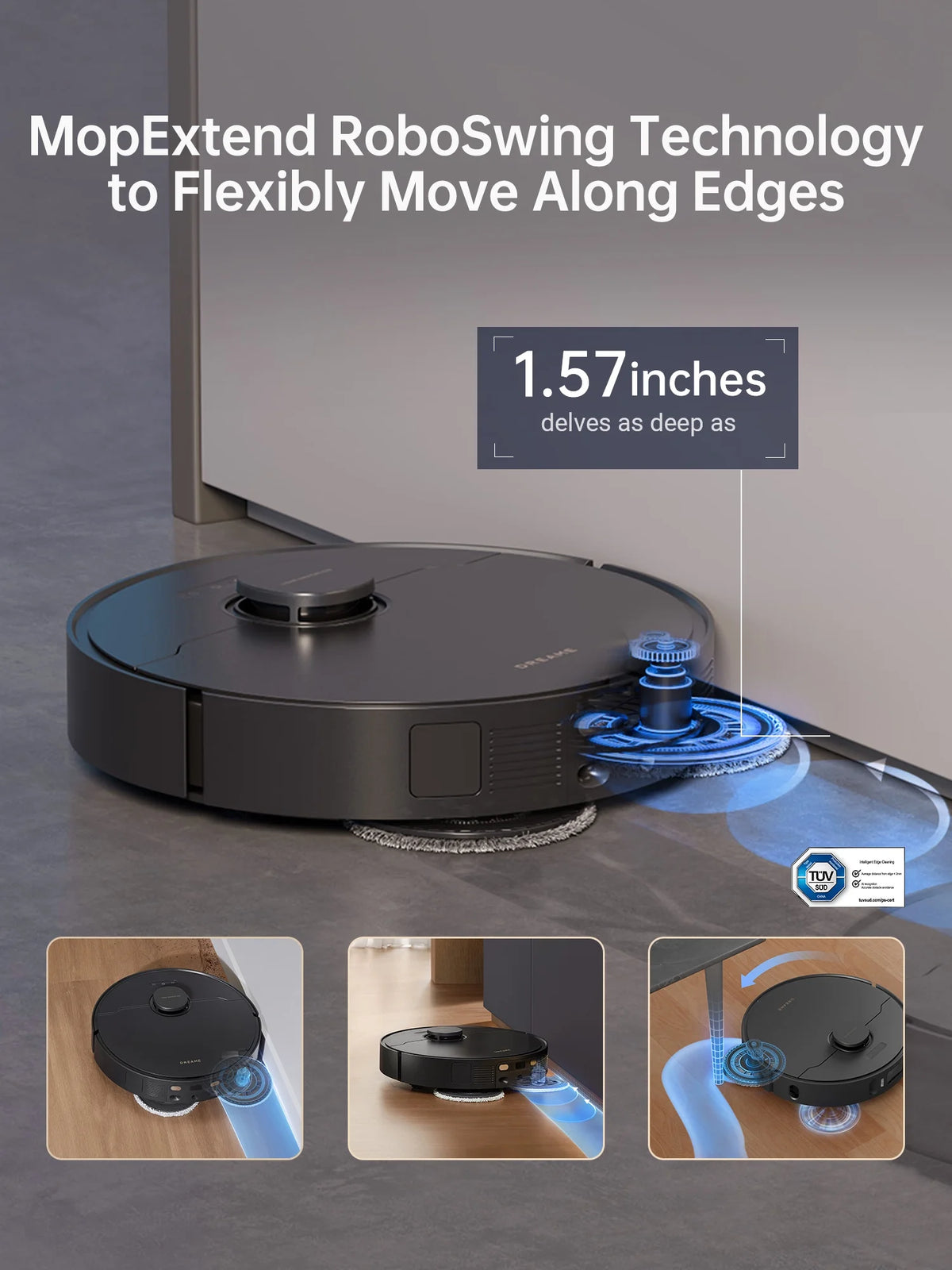 Dreame X30 Ultra Robot Vacuum, 8300Pa Suction, Self Cleaning with 140��F Water, Liftable Mop