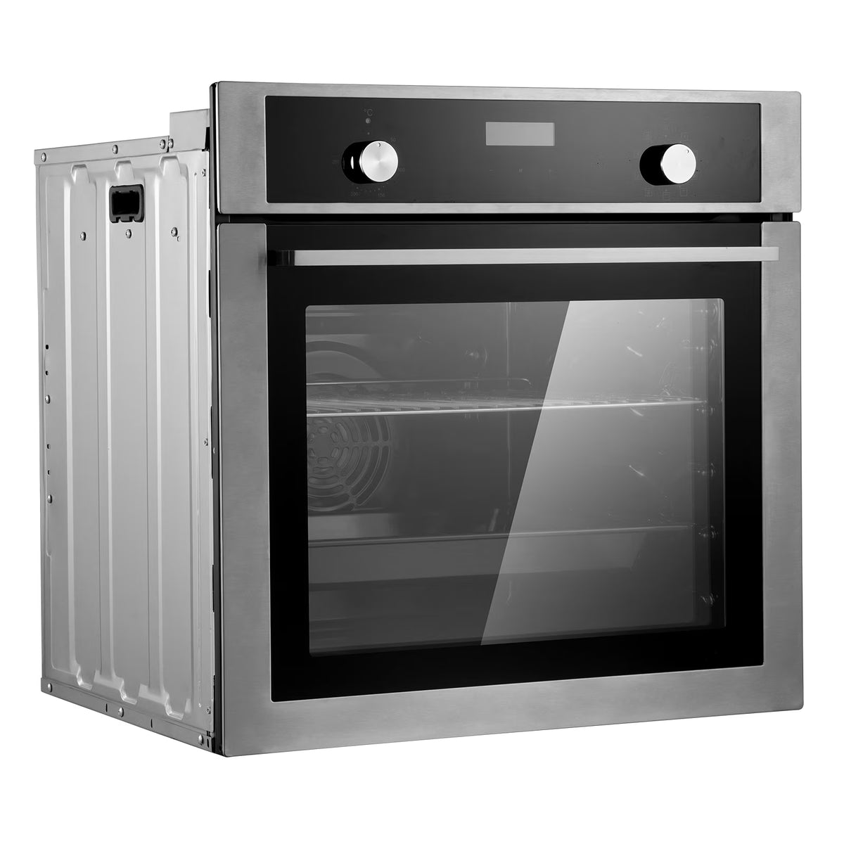 KFFKFF Single Wall Oven, 24" Electric Oven for Built-in Installation, Offers 9 Cooking Modes, 2.68 Cu.Ft Capacity, Includes Timer, 2800W Power, Comes with Baking Rack and Tray, Ideal for Any Kitchen
