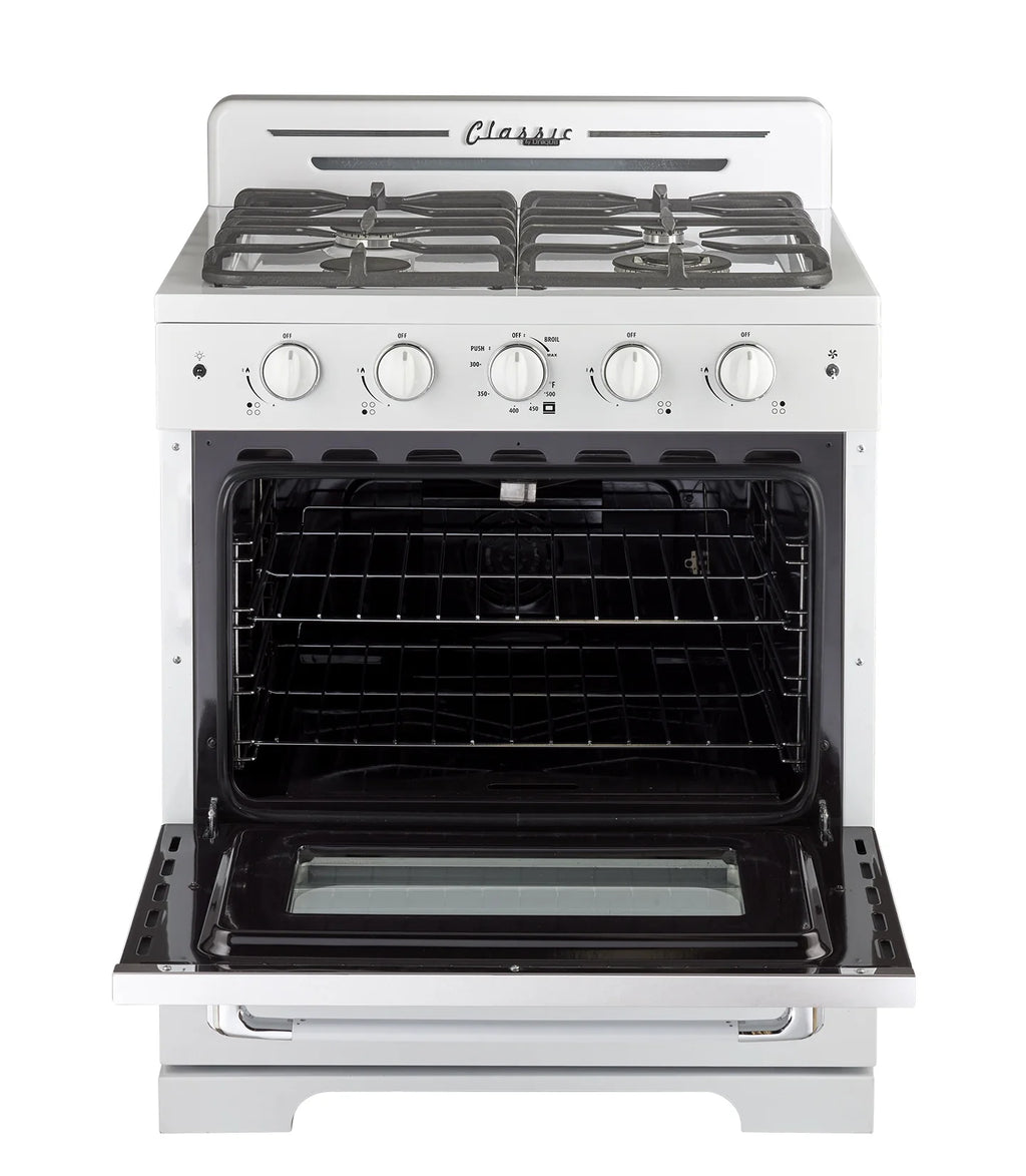 Unique Classic Retro 30" 3.9 cu/ft Freestanding Gas Range with Convection Oven and Sealed Burners