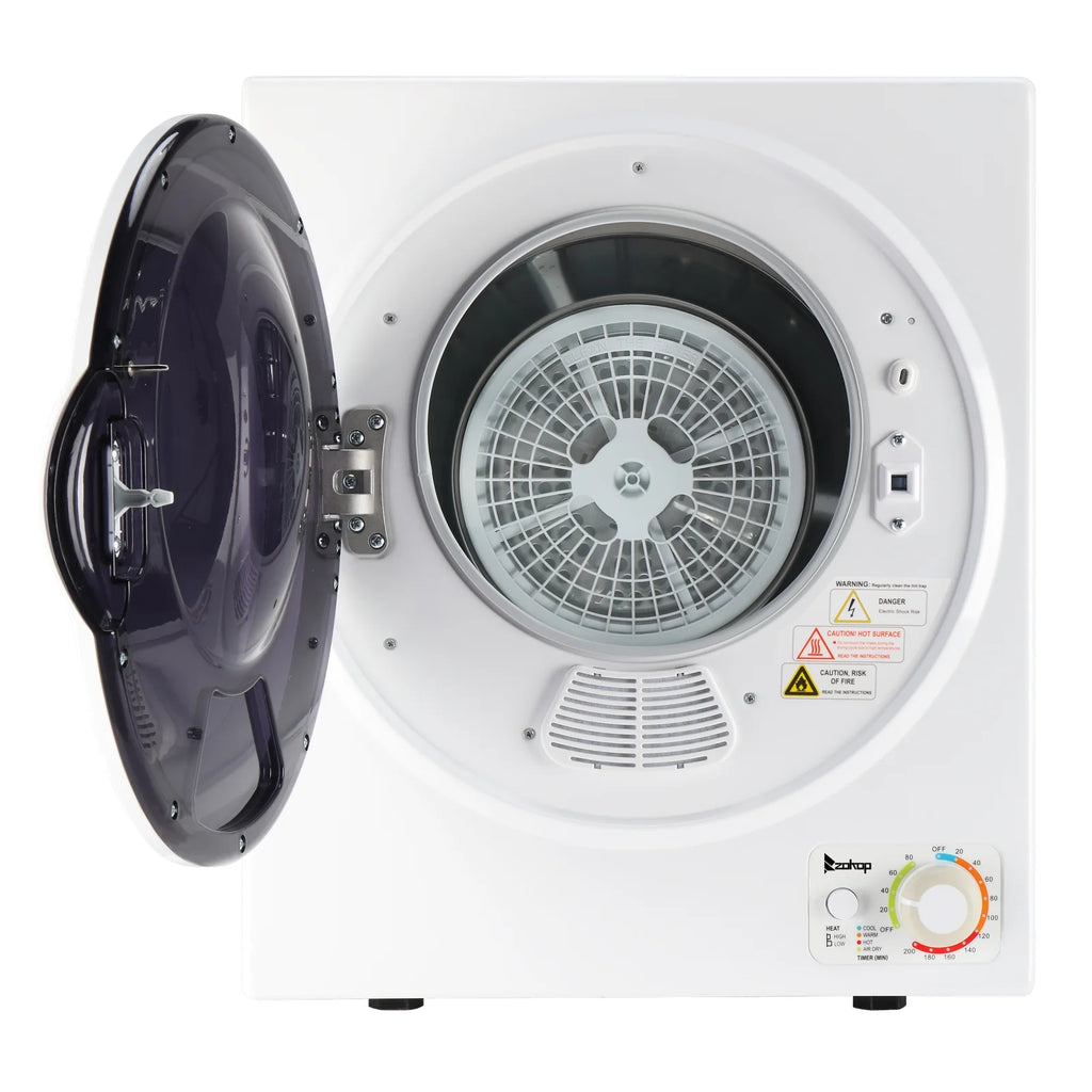 GYM25-78 Compact Portable Household clothes Dryer 1.6cuft with Stainless Steel Drum Black and White 120V MECHANICAL Control ETL Certification