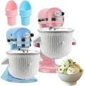 Ice Cream Maker Attachment for Kitchen Aid Stand Mixer, 2 Quart, Ice Cream & Sorbet Maker Machine, Fits and Larger Stand Mixers, with 2 Ice Cream Holder