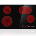 VEVOR 30'' Radiant Electric Cooktop in Black with 4 Burners