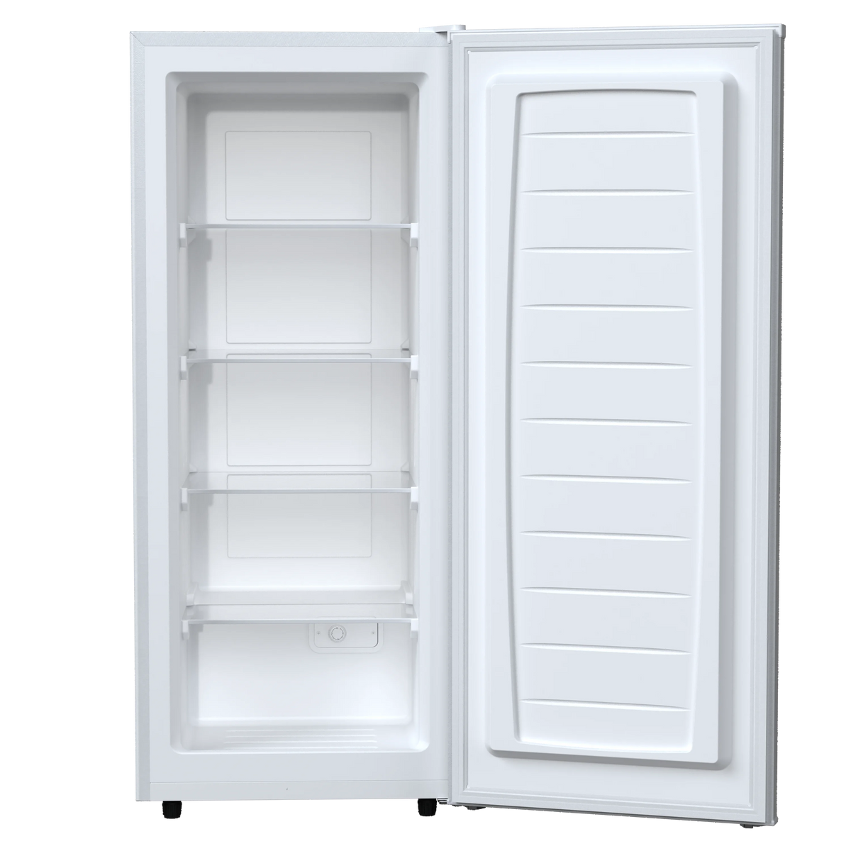 Auseo 7 Cu. ft. Upright Freezer with 4 fixed grid shelves, Space Saving, Adjustable Temperature Controls, Garage Ready deep Freezer, Manual Defrost, White