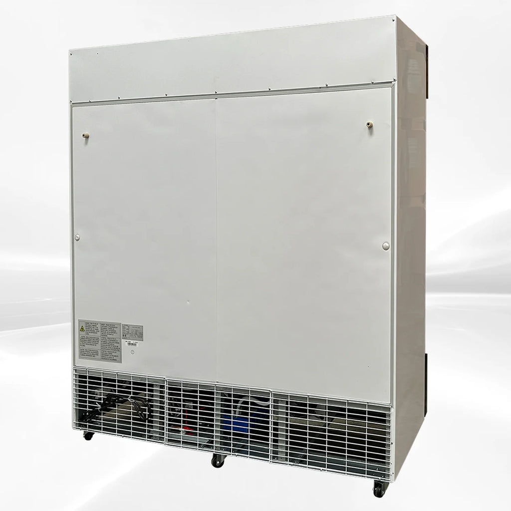 Commercial Merchandiser Refrigerator, 3 Glass Door, Beverage Cooler, 74" x 26" x 82", 62.5 Cu. Ft., NSF Certified