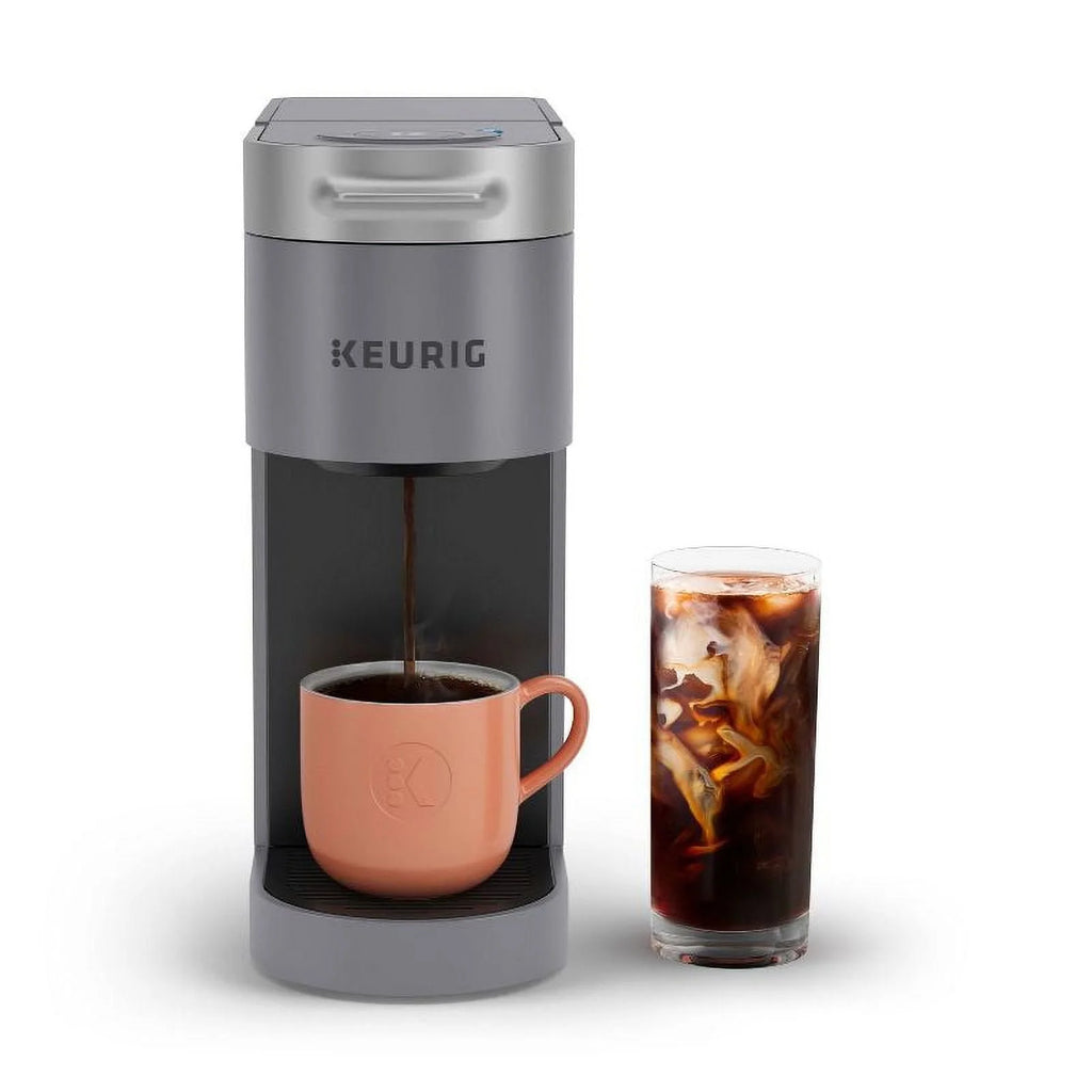 Restored Keurig KSK901AGY K-Slim + ICED Single Serve Coffee Maker, Hot & Cold Brewing, 3 Brew Sizes, 46oz Removable Reservoir, Gray (Refurbished)