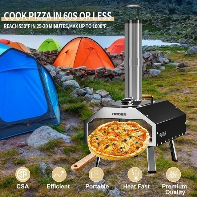 Lilypelle 16�� Dual-Fuel Outdoor Pizza Oven, Portable