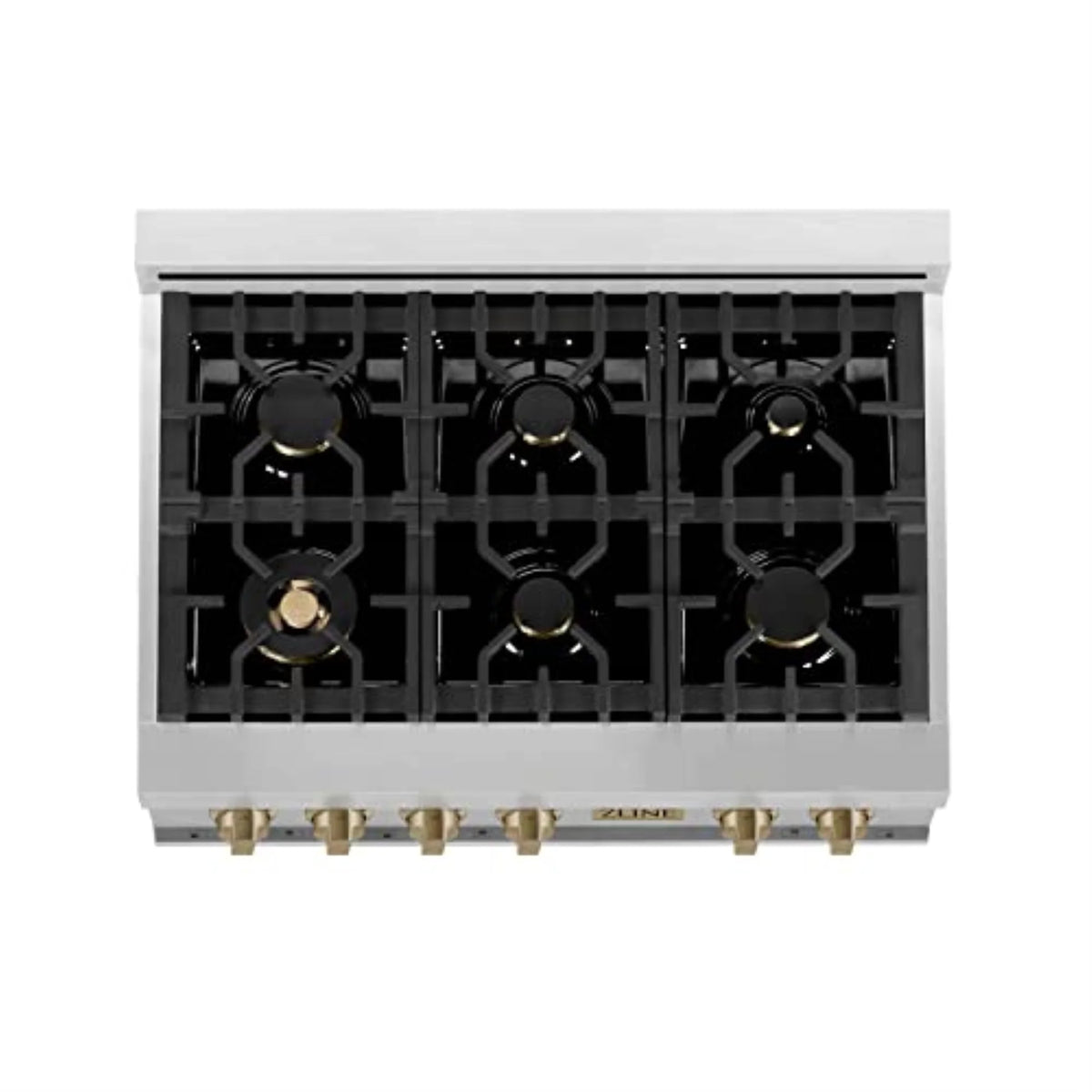 ZLINE 36 in. Autograph Edition Rangetop in Stainless Steel with Gold Accents (RTZ-36-G)