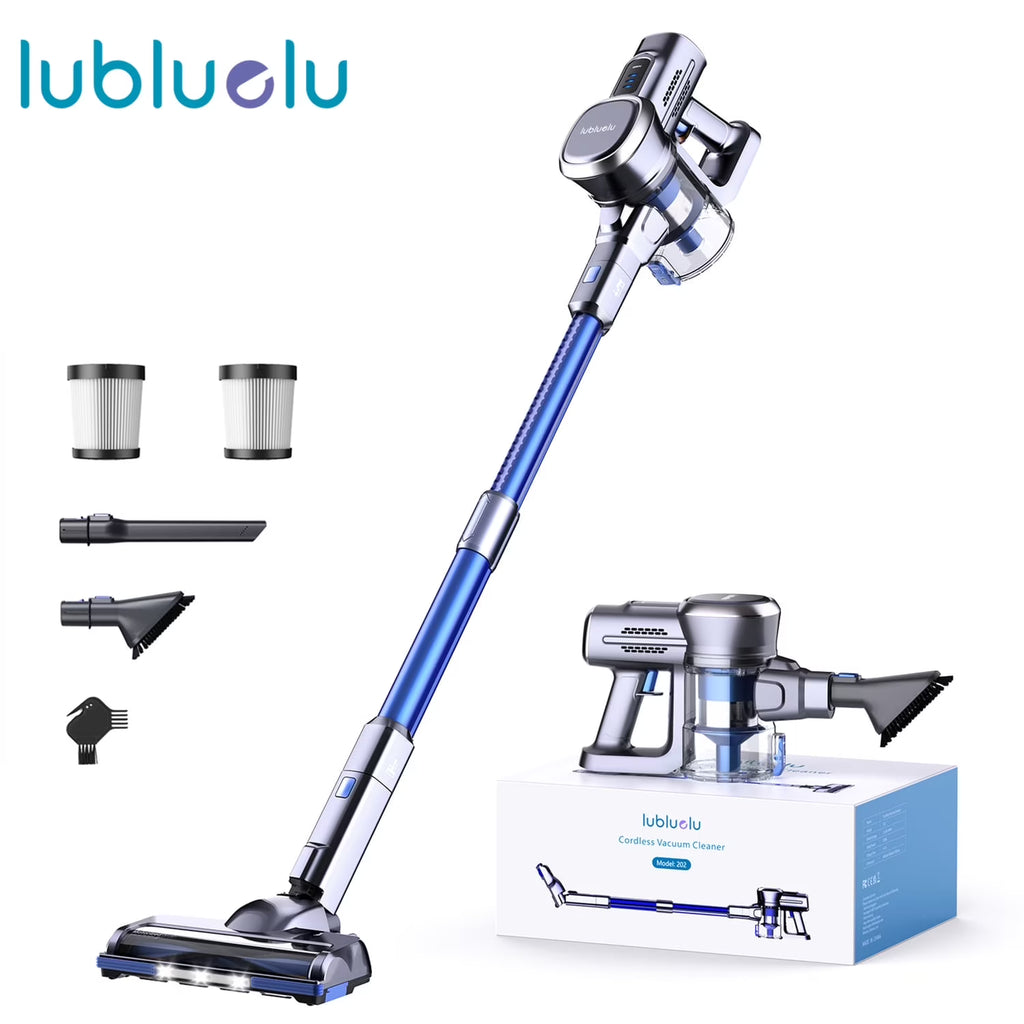 Lubluelu Free-Standing Vacuum Cleaner 25KPa,Powerful Lightweight Cordless 6 in 1 Stick Vacuum Cleaner for Carpet Floor Pet Hair Home