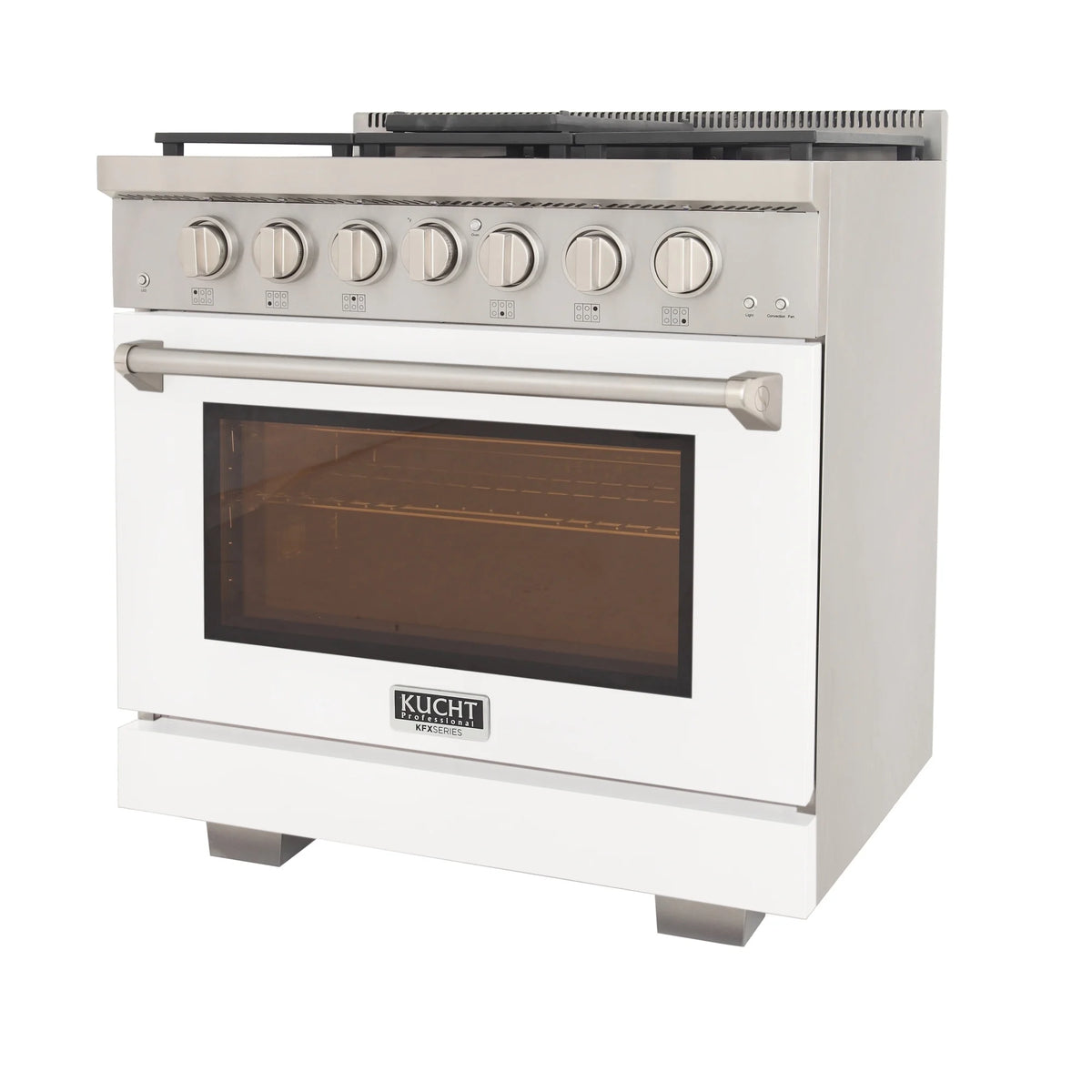 Professional 36-in Natural Gas Range in White with True Simmer Burners