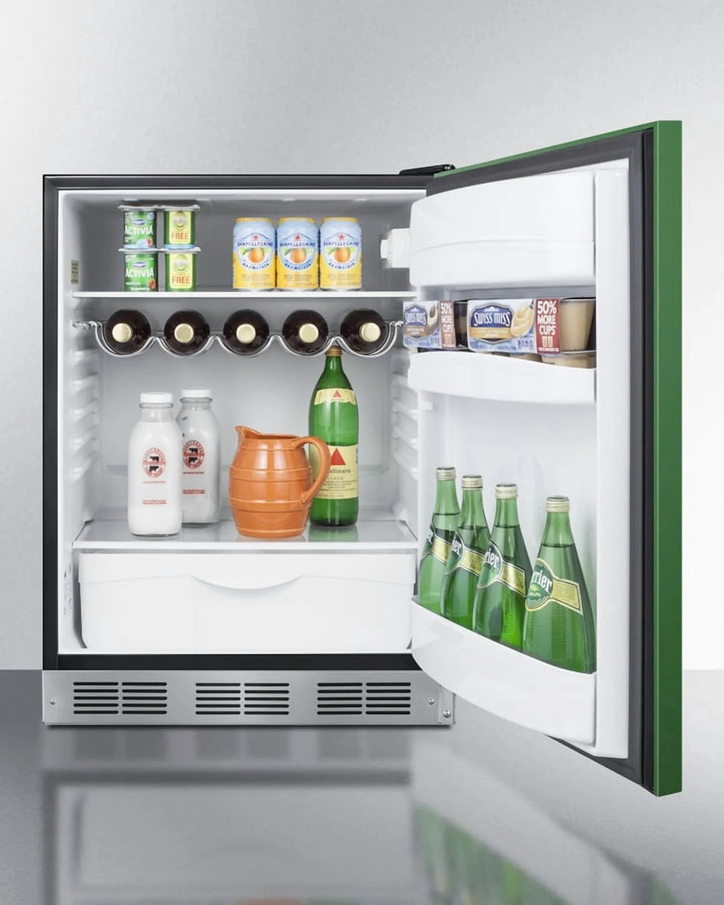 Summit Brf631bk 24 Inches Wide 5.1 Cu. Ft. Compact Refrigerator And Freezer Combo - Yellow