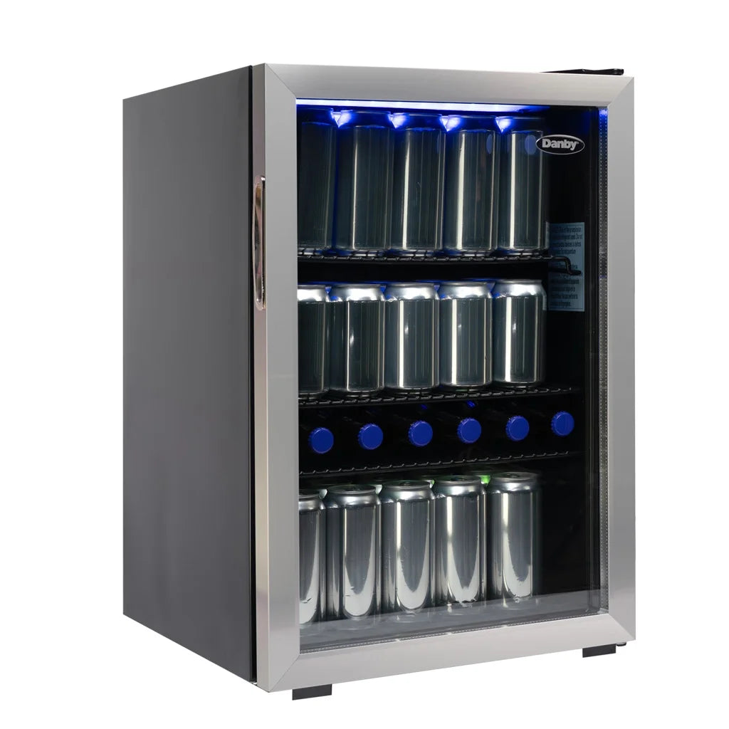 Danby 2.6 cu. ft. Free-Standing Beverage Center in Stainless Steel DBC026A1BSSDB