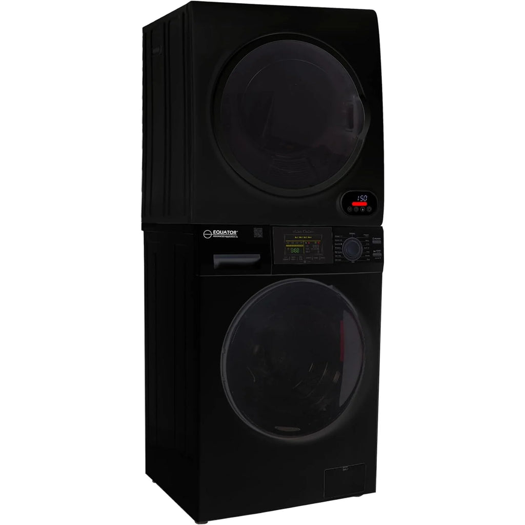 Equator Advanced Appliances Stainless Steel Washer/Compact Short Dryer in Black