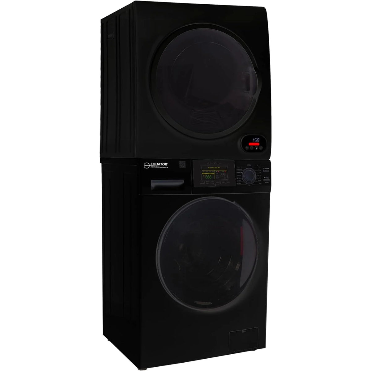 Equator Advanced Appliances Stainless Steel Washer/Compact Short Dryer in Black