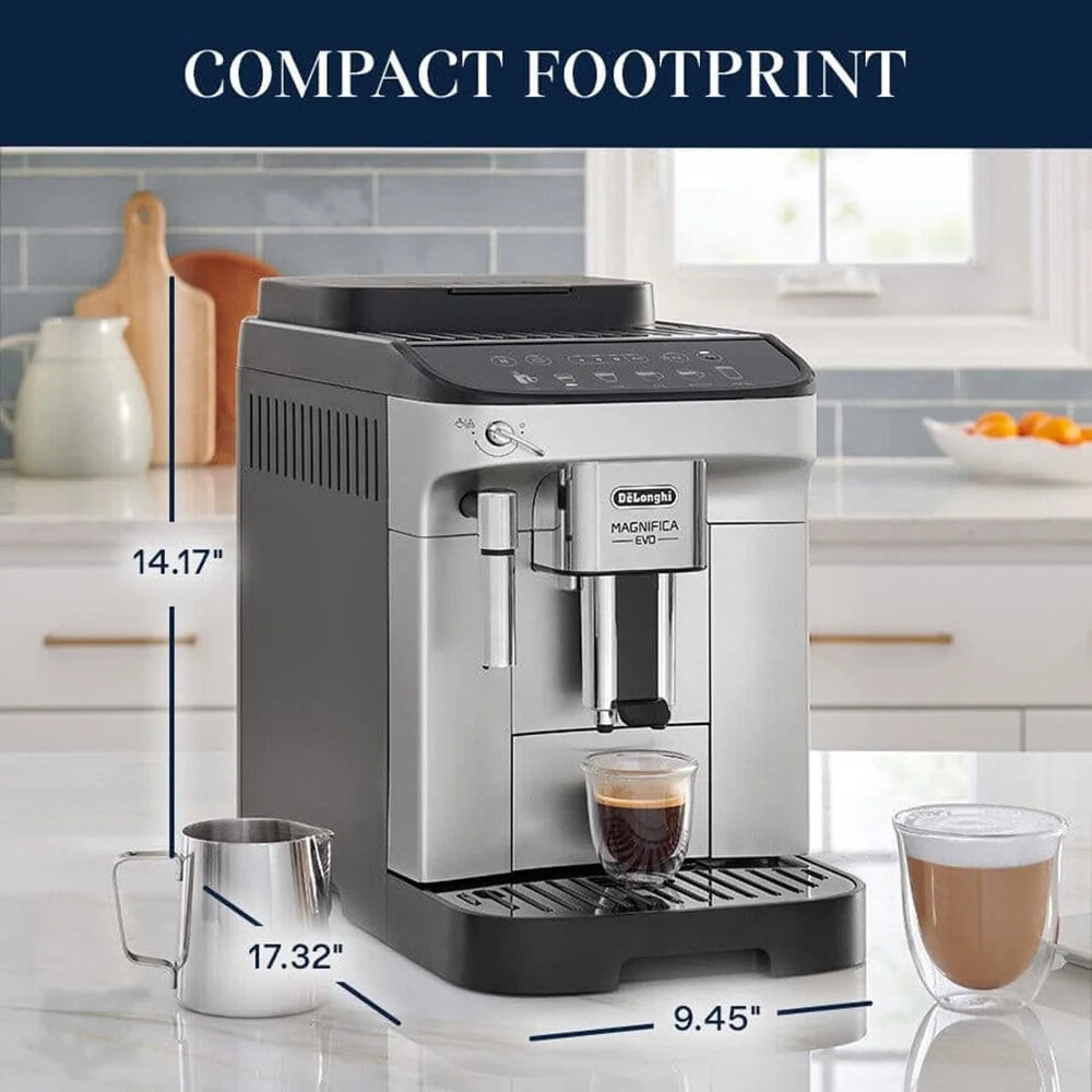 DeLonghi Magnifica Evo Automatic Espresso & Coffee Machine, 6 Recipe - ECAM29043SB