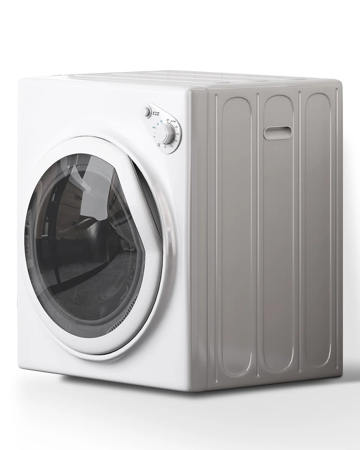 TABU Washer and Dryer Set, 19LBS Fully Automatic Washing Machine & 8.8LBS Clothes Dryer (White&White)