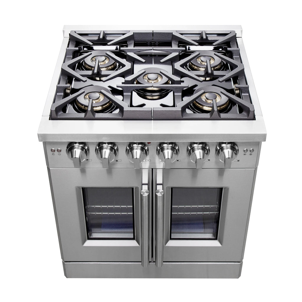 FORNO Capriasca 30" Freestanding French Door Gas Range