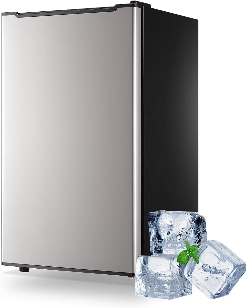Upright Freezer , 3.0 Cu.ft Compact Upright Freezer with Adjustable Thermostat, Mini Freezer with Reversible Stainless Steel Single Door, Silver