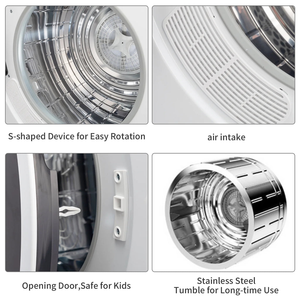 Ktaxon 3.5 cu. ft. Compact Electric Dryer, White