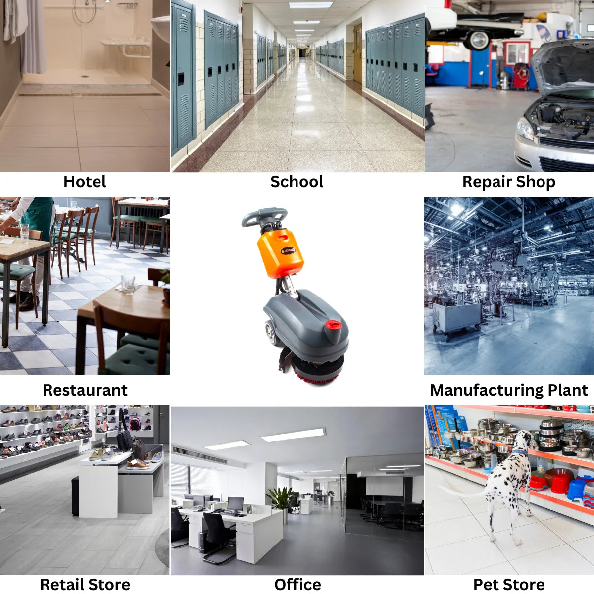 RT15 Battery Powered Floor Scrubber, 14" Cleaning Path, 19377 Sqft/h Efficiency, Compact Design