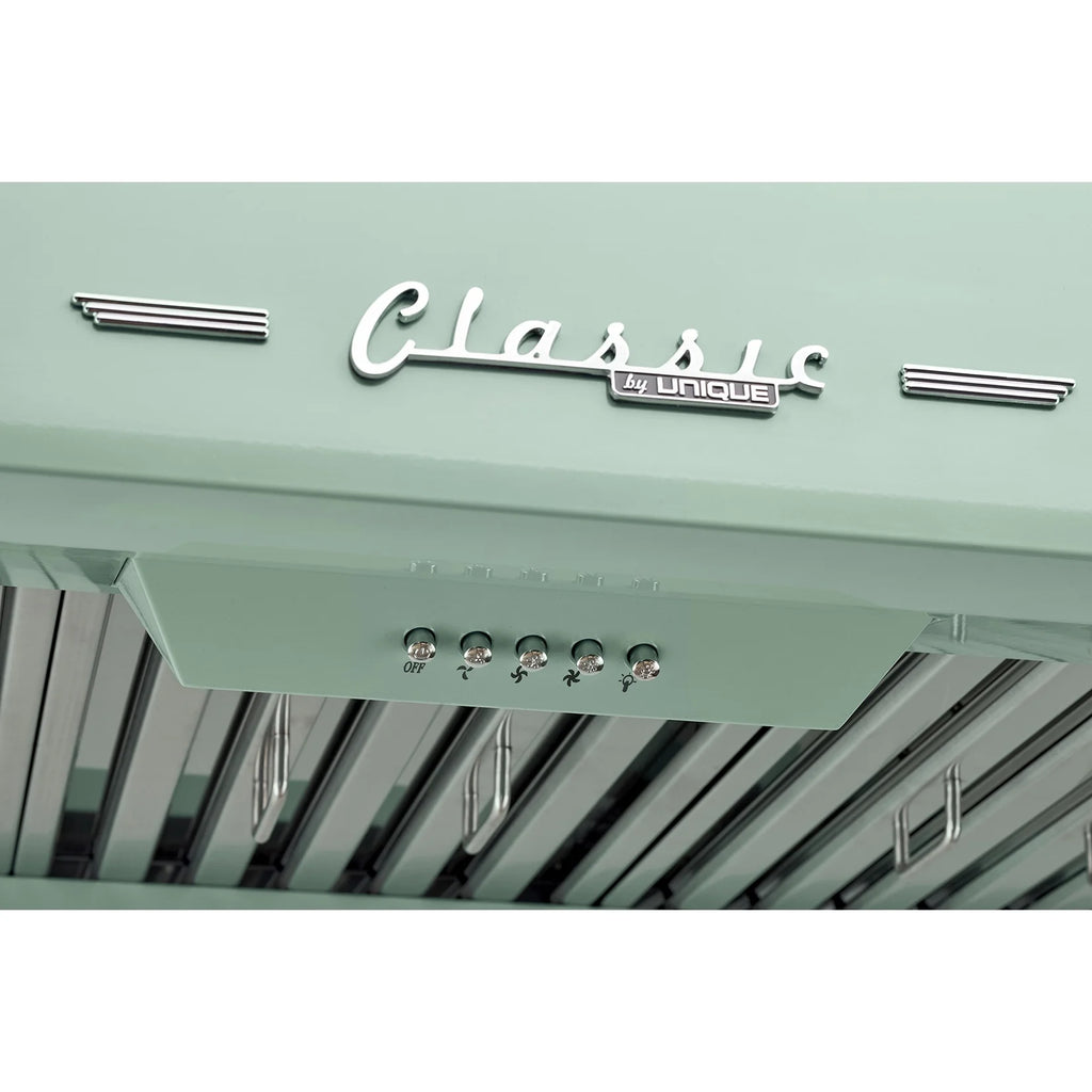 Unique Classic Retro 30" Under Cabinet Range Hood with 700 CFM and LED Lighting 110 volts