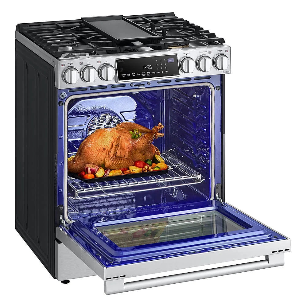 LG Studio LSGS6338F 6.3 Cu. Ft. Stainless Slide-In Gas True Convection Range