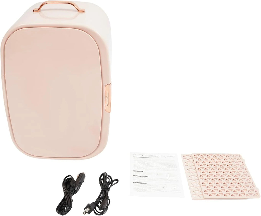 12L Skincare Fridge Pink Mini Beauty Fridge Cooler & Warmer Portable Personal Refrigerator for Cosmetic Storage Compact Fridge for Bedroom, Office, Dorm and Car