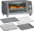 Crisp 'N Bake Air Fry Countertop Convection Toaster Oven, Medium Capacity, 4-Slice, 5-in-1, Fits 9�� Pizza, 30-Min Timer, Bake, Broil, Air Fry, Toast, Keep Warm, Stainless