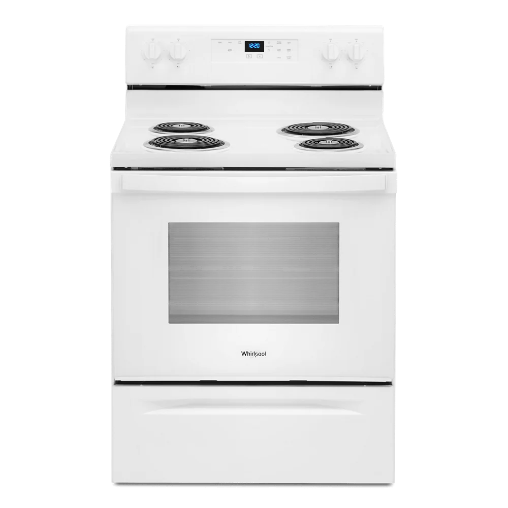 WHIRLPOOL WFC315S0JW 30" freestanding coil electric range
