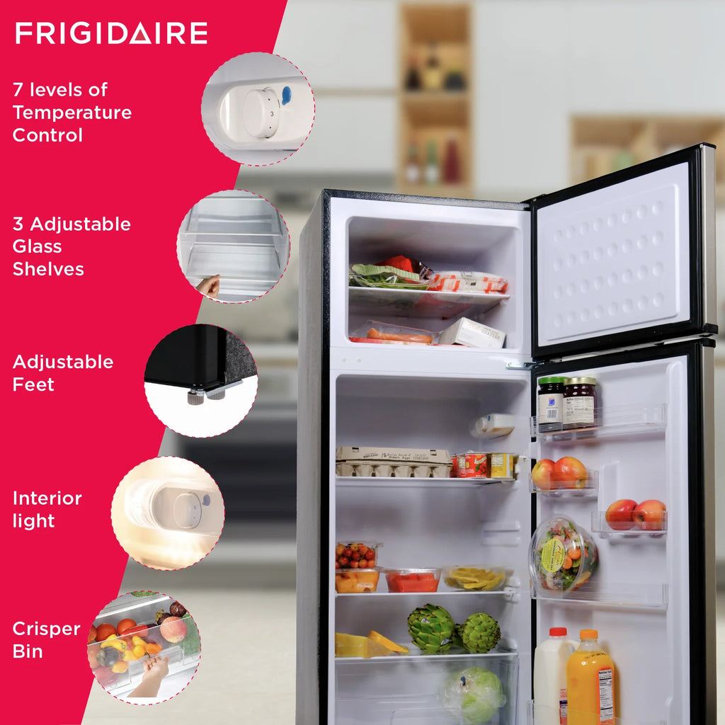 Frigidaire, 7.5 Cu. ft. Top Mount Retro Refrigerator, Black