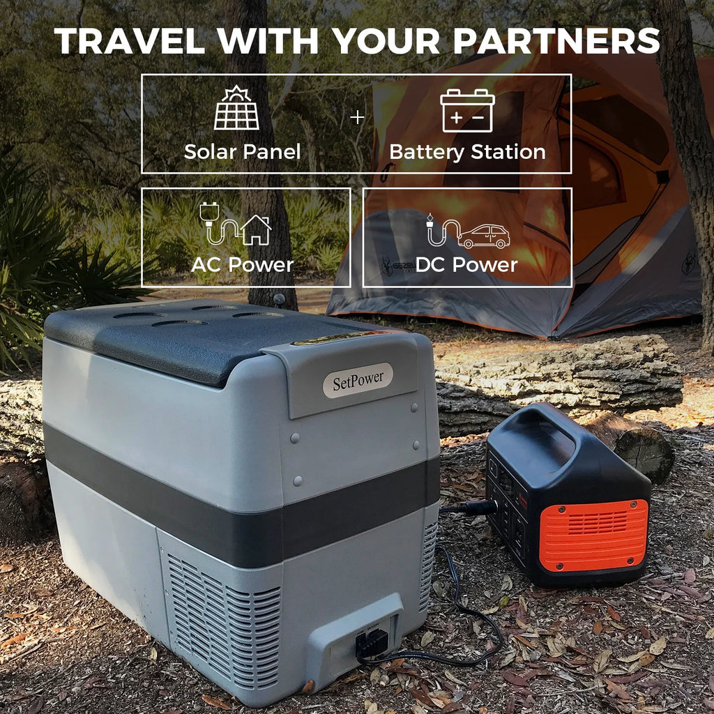 Setpower AJ30 Portable Refrigerator with Cover Car Refrigerator for Camping RV