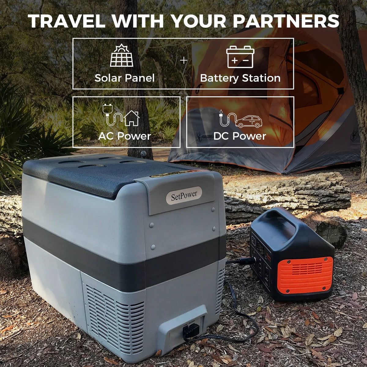 Setpower AJ30 Portable Refrigerator with Cover Car Refrigerator for Camping RV