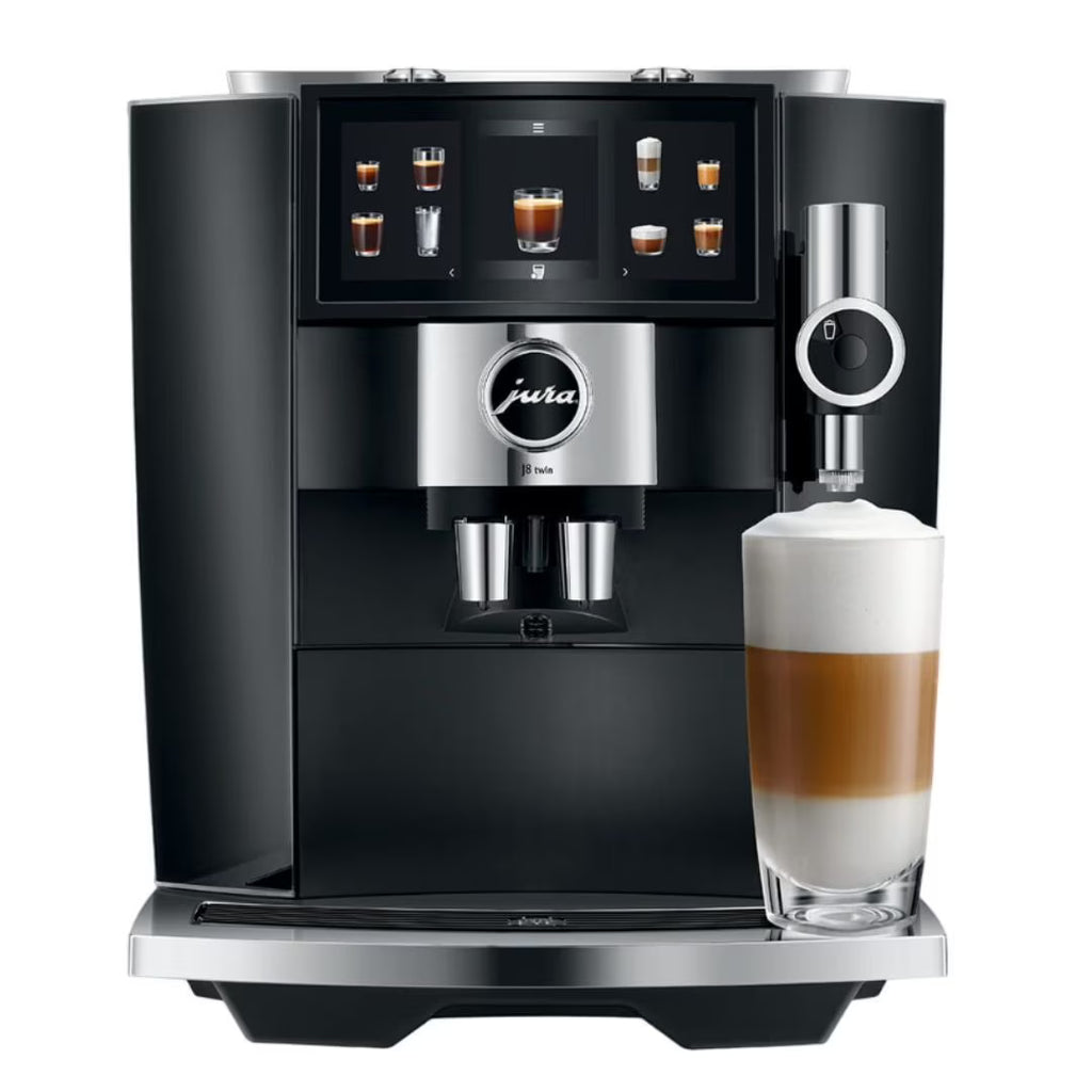 Jura J8 Twin Superautomatic Espresso Machine | 31 Recipes | Diamond Black | 15658