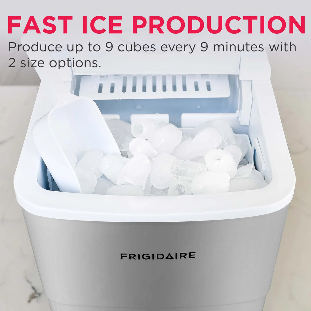 Frigidaire 26lbs. Portable Countertop Ice Maker (Bullet Ice)- Silver