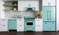 Unique 30' Classic Retro Induction Range, Ocean Mist Turquoise