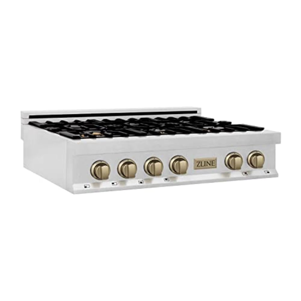 48" ZLINE Autograph Edition DuraSnow Stainless Steel Range Hood with White Matte Shell and Champagne Bronze Handle