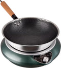 Induction Cooktop 1700W 85V~120V Wok Pan (included) Portable Electric Stove 18 Hours Timer 16 Level Temp&Power Ctrl Cookware Appliances Skillet Plates