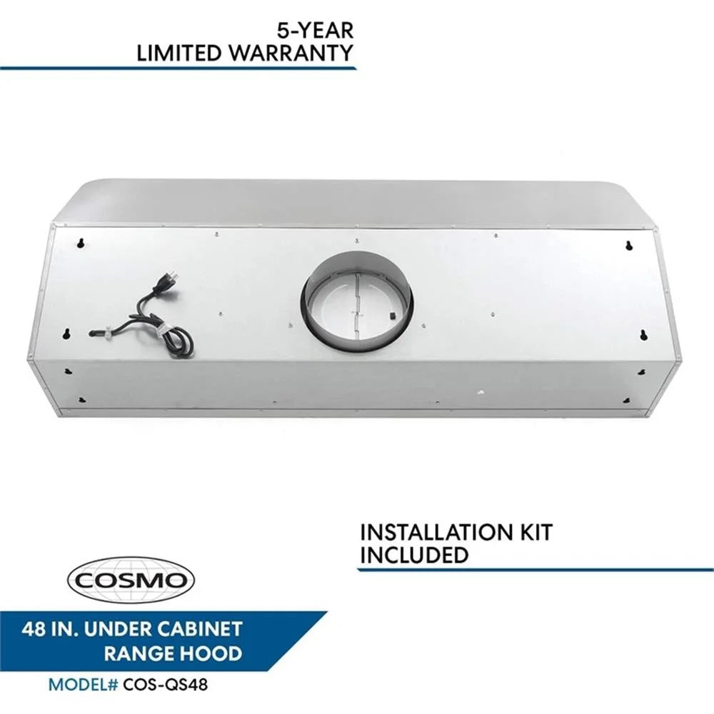 Cosmo 48" Double Oven Gas Range & Range Hood & Dishwasher Set - Liquid Propane