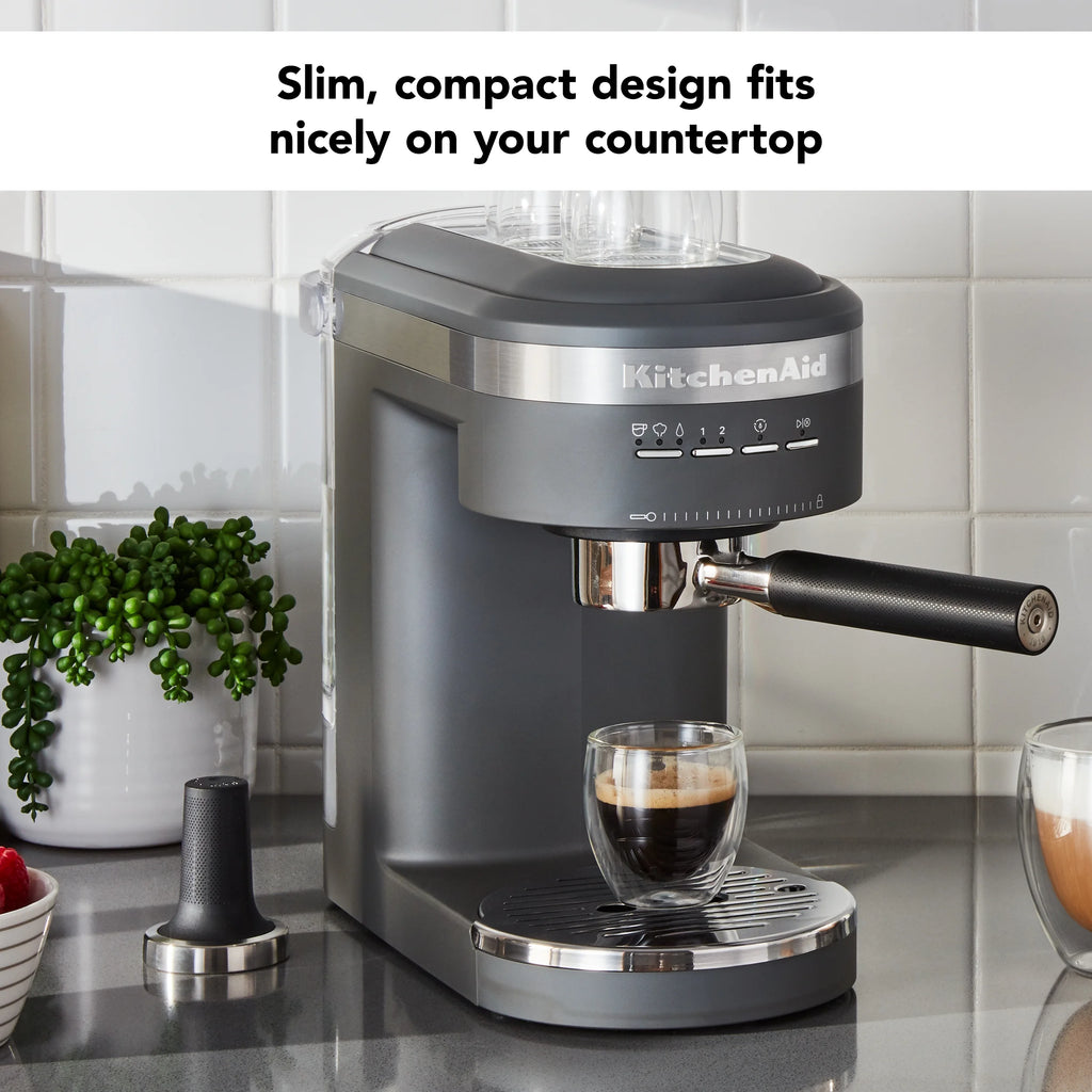 KitchenAid Semi-Automatic Espresso Machine, Charcoal Grey, KES6403